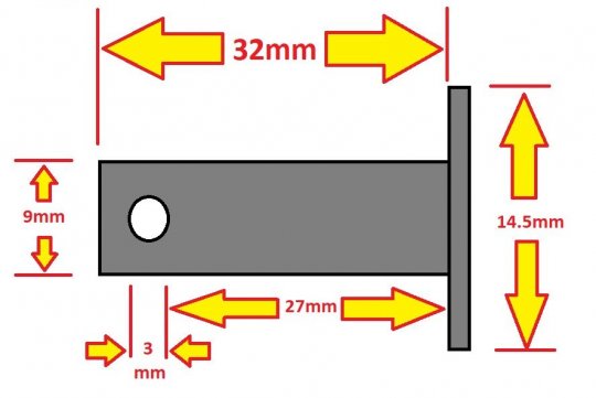 Bremsepedalstang Clevis Pin