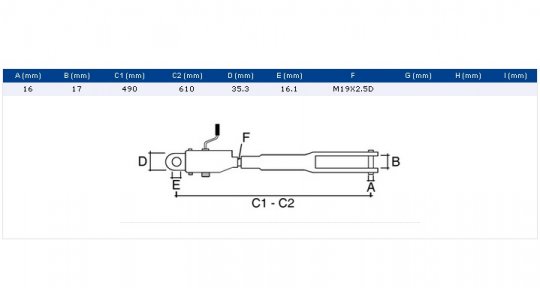 Liftregulering - 510mm/610mm