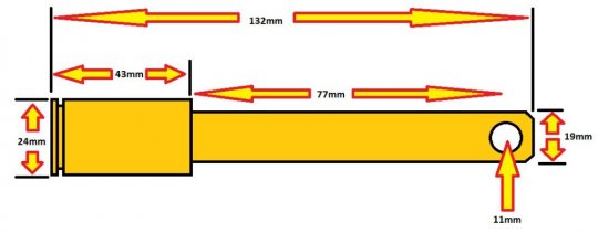 Topstangsbolt Cat 1/2
