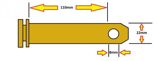 CAT 1 nedre ledstift - 7/8''