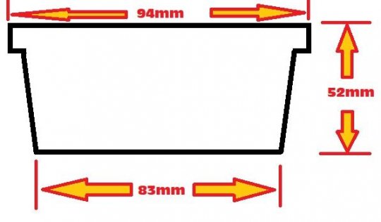 Brændstof filter - glas bowle 52mm dyb